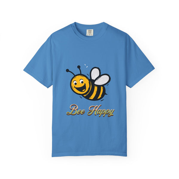 Bee happy/ yellow bee/ Unisex Garment-Dyed T-shirt