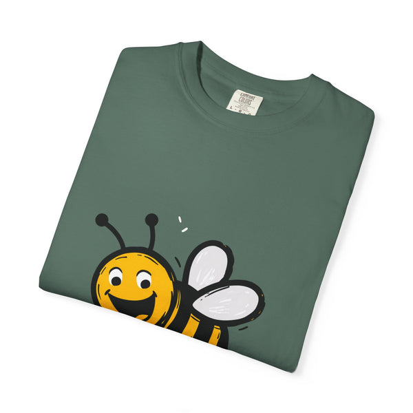 Bee happy/ yellow bee/ Unisex Garment-Dyed T-shirt