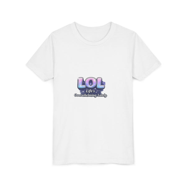 LOL Life's Overwhelming Laughter Youth Tee | Pastel Bubble Text