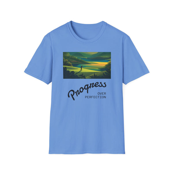 Progress over perfection, Golf, Unisex Softstyle T-Shirt