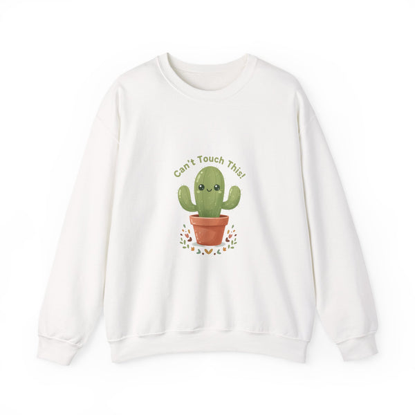 Can't Touch This Cactus Sweatshirt | Plant Parent Humor, Sage Palette