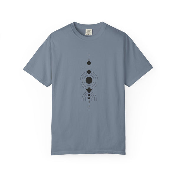 T-shirt with black geometric design Unisex Garment-Dyed T-shirt