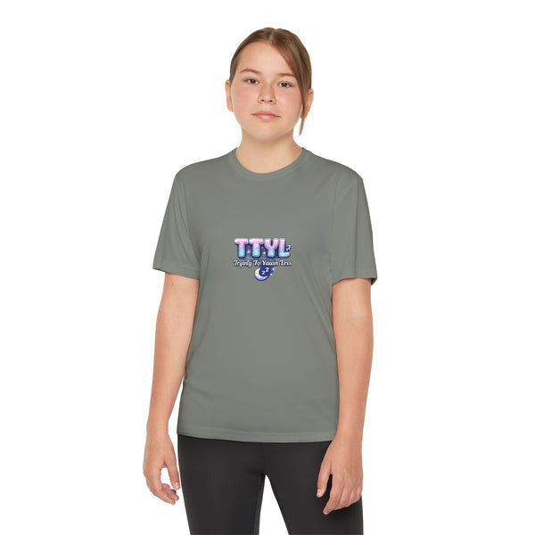 TTYL Typography Tee | Youth Competitor Shirt, Pastel Retro Text