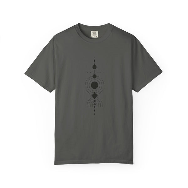 T-shirt with black geometric design Unisex Garment-Dyed T-shirt