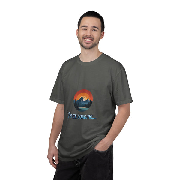 Peace Loading T-Shirt — Mountain Sunset Graphic Tee