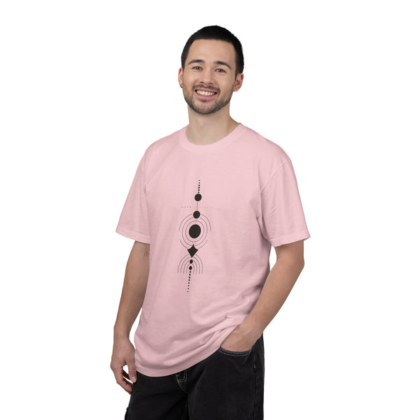T-shirt with black geometric design Unisex Garment-Dyed T-shirt