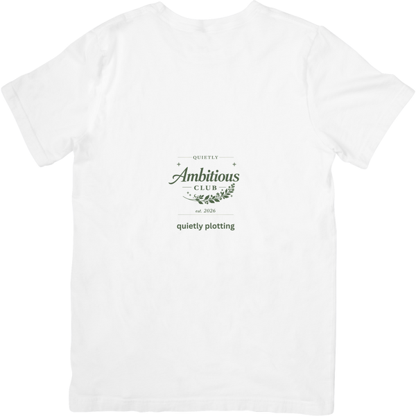 Quietly Ambitious Club Organic Oversized T-Shirt - Quietly Plotting Unisex Tee