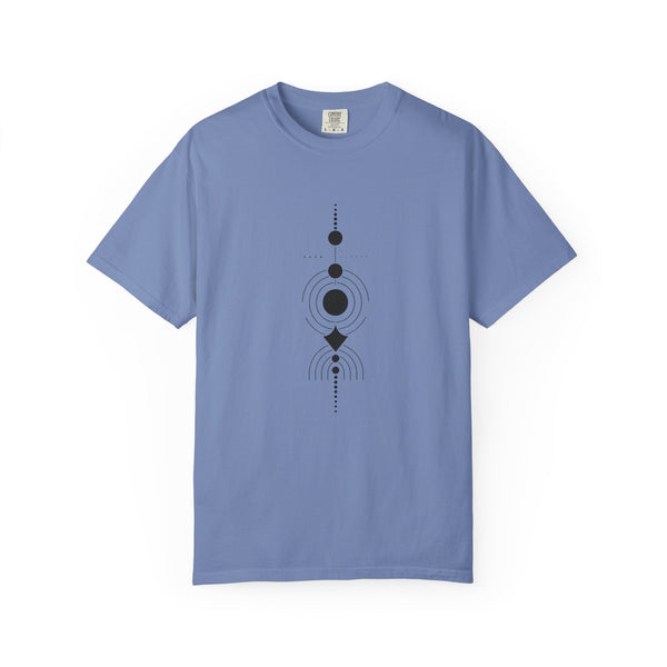 T-shirt with black geometric design Unisex Garment-Dyed T-shirt
