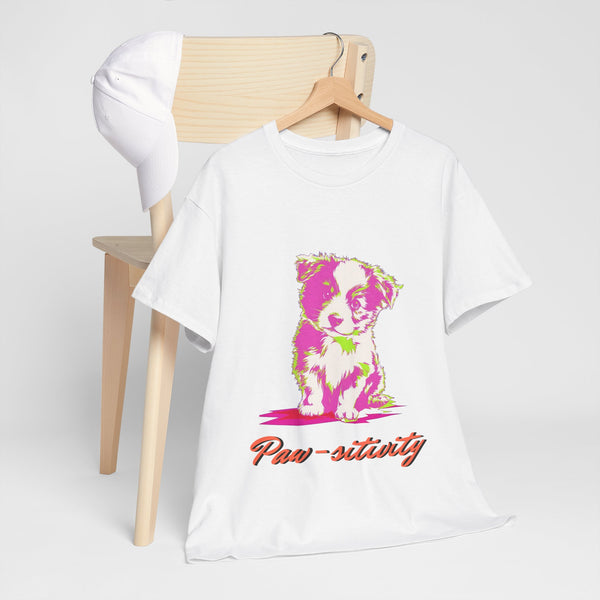 Puppy Sitting Unisex Heavy Cotton Tee | Gift for Men