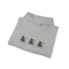 Panda Trio Cycling Hoodie – Cute Biking Animal Graphic Sweatshirt