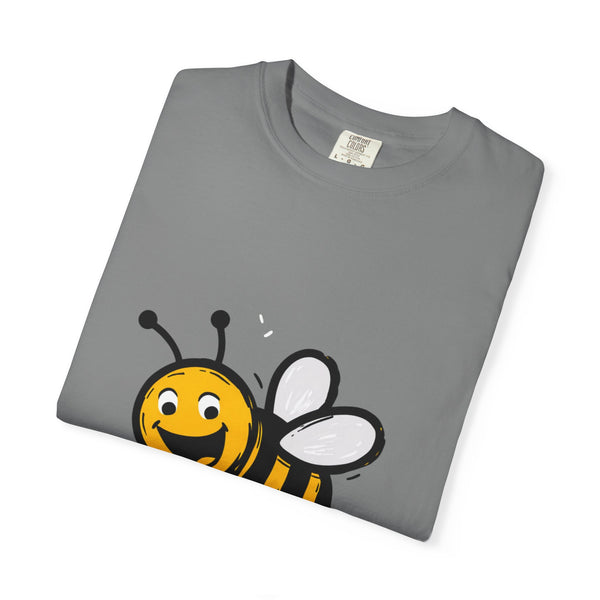 Bee happy/ yellow bee/ Unisex Garment-Dyed T-shirt