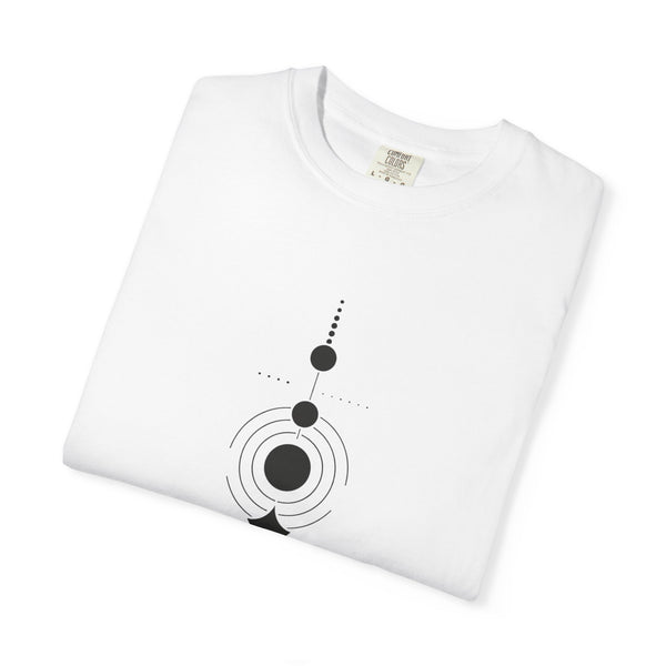 T-shirt with black geometric design Unisex Garment-Dyed T-shirt
