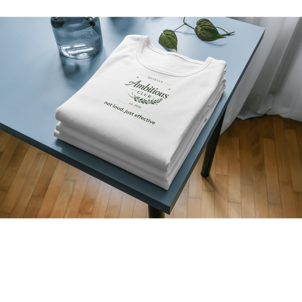 Quietly Ambitious Club Organic Oversized T-Shirt - Not Loud Just Effective