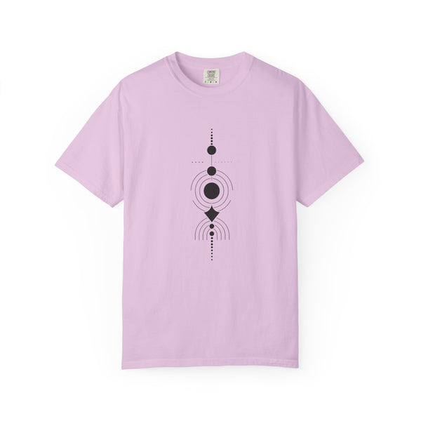 T-shirt with black geometric design Unisex Garment-Dyed T-shirt