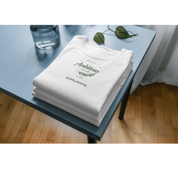 Quietly Ambitious Club Organic Oversized T-Shirt - Quietly Plotting Unisex Tee