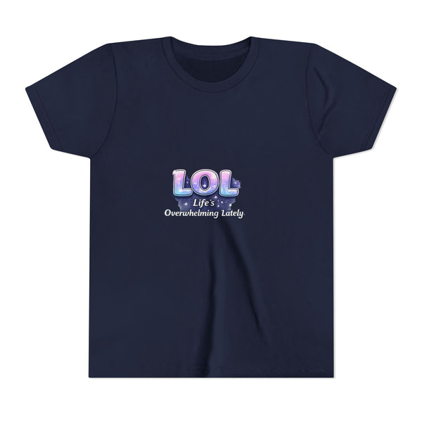 LOL Life's Overwhelming Laughter Youth Tee | Pastel Bubble Text