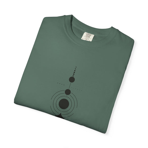 T-shirt with black geometric design Unisex Garment-Dyed T-shirt