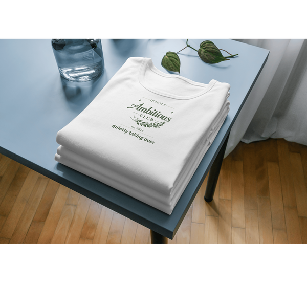 Quietly Ambitious Club Organic Oversized T-Shirt - Quietly Taking Over Unisex Tee