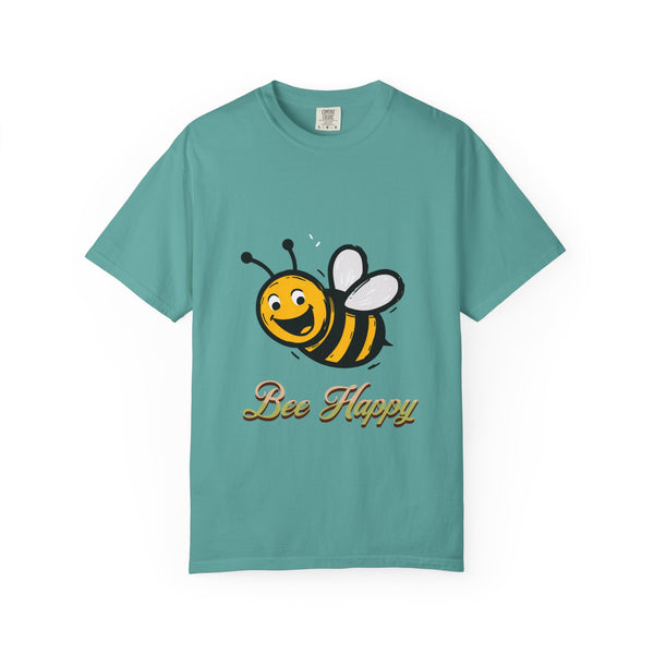 Bee happy/ yellow bee/ Unisex Garment-Dyed T-shirt