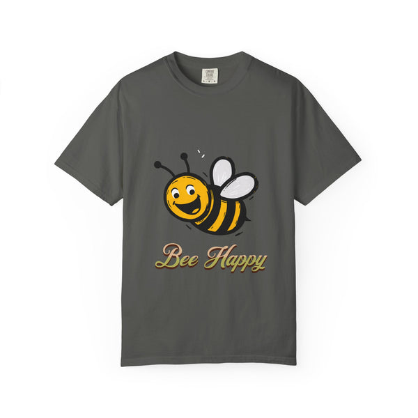 Bee happy/ yellow bee/ Unisex Garment-Dyed T-shirt