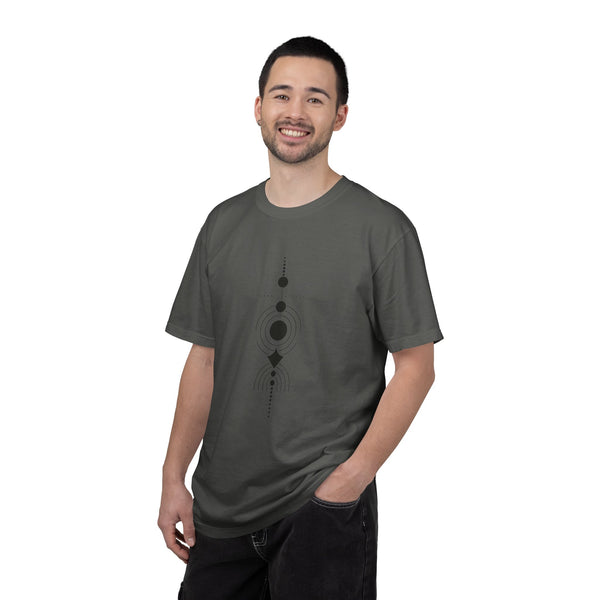 T-shirt with black geometric design Unisex Garment-Dyed T-shirt