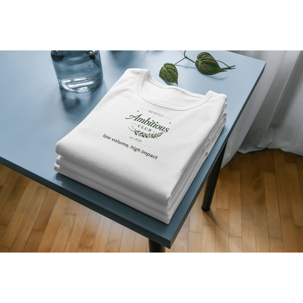 Quietly Ambitious Club Organic Oversized T-Shirt - Low Volume High Impact
