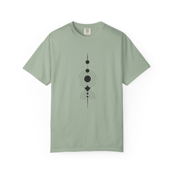 T-shirt with black geometric design Unisex Garment-Dyed T-shirt