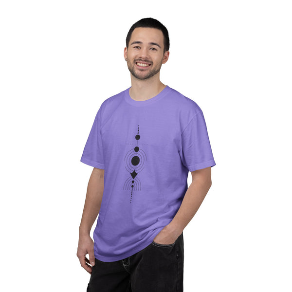T-shirt with black geometric design Unisex Garment-Dyed T-shirt