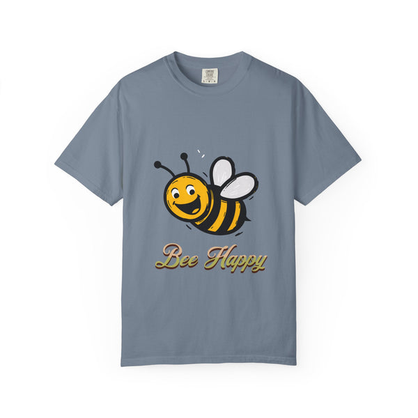 Bee happy/ yellow bee/ Unisex Garment-Dyed T-shirt