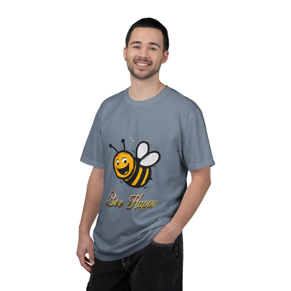 Bee happy/ yellow bee/ Unisex Garment-Dyed T-shirt