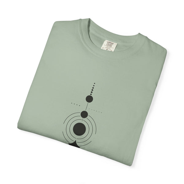 T-shirt with black geometric design Unisex Garment-Dyed T-shirt