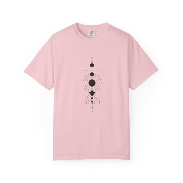 T-shirt with black geometric design Unisex Garment-Dyed T-shirt