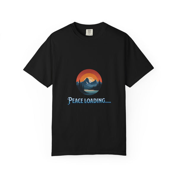 Peace Loading T-Shirt — Mountain Sunset Graphic Tee