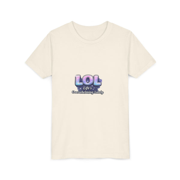 LOL Life's Overwhelming Laughter Youth Tee | Pastel Bubble Text