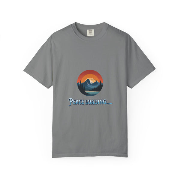 Peace Loading T-Shirt — Mountain Sunset Graphic Tee