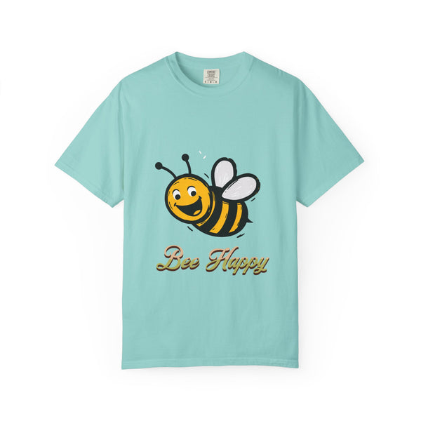 Bee happy/ yellow bee/ Unisex Garment-Dyed T-shirt
