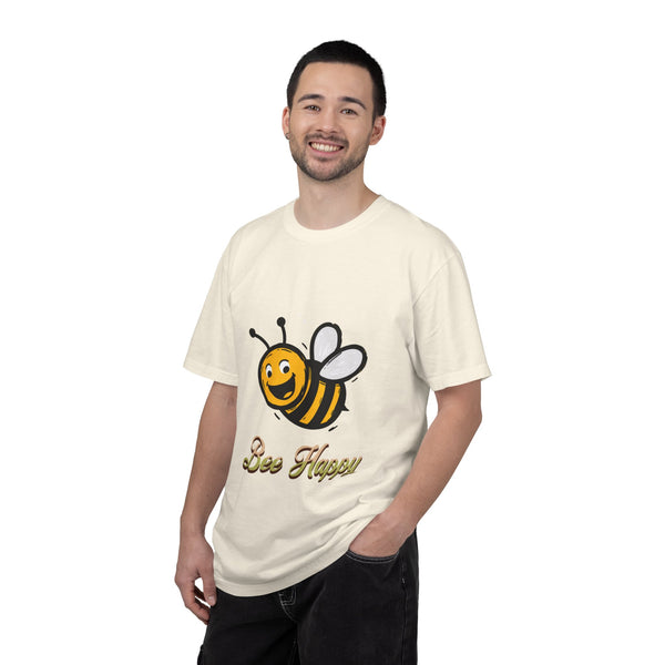 Bee happy/ yellow bee/ Unisex Garment-Dyed T-shirt
