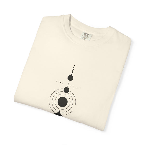 T-shirt with black geometric design Unisex Garment-Dyed T-shirt